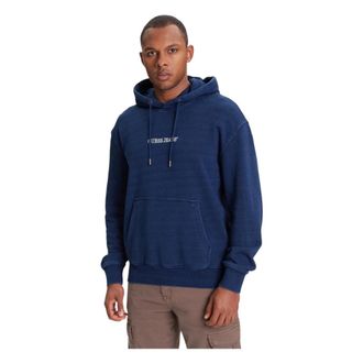 Guess Hoodies, male, Blue, Size: XS Reg Embro Sweat