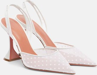 Amina Muaddi Holli 95 point desprit slingback pumps