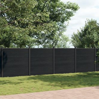 vidaXL Panel De Valla Wpc Gris 872x186 Cm Vidaxl