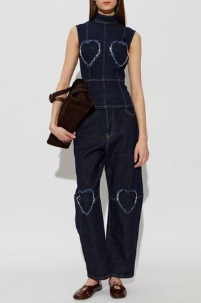 Moschino High-waisted Jeans, Womens, Navy Blue