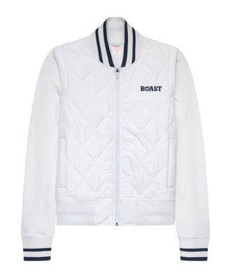 Boast Quilted Varsity Bomber in White at Nordstrom, Size X-Large