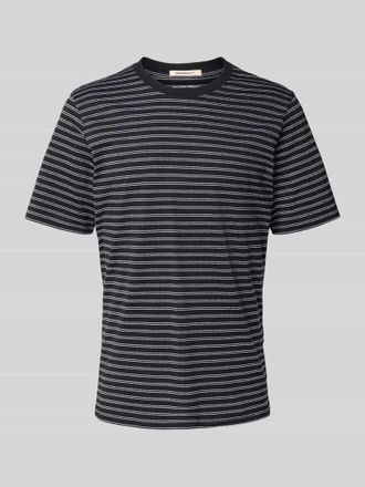 Jack & Jones Jack & Jones T-Shirt mit geripptem Rundhalsausschnitt in BLACK, Gr&ouml;&szlig;e L