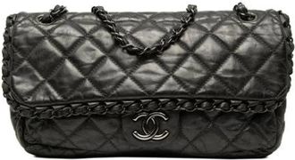 Chanel Pre-owned Shoulder Bag - Dames - Vintage Schoudertas - Grijs - ONE Size - Leer - Vintage