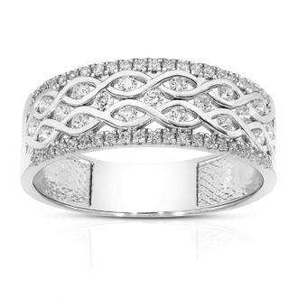 Vir Jewels 1/2 cttw Lab Grown Diamond Ring in Sterling Silver For Women