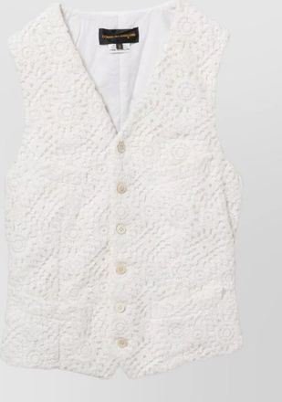 Comme Des Gar&ccedil;ons floral-embroidered vest