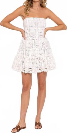 Sundress Ivana Short Dress In Pineapple White Eyelet