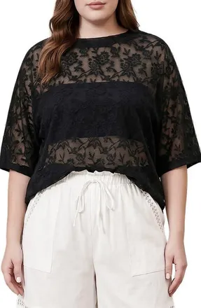 Standards & Practices Lace Top in Black at Nordstrom, Size 3X