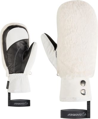 Ziener F&auml;ustlinge ZIENER KATNISS-Z MITTEN glove, Damen, Gr. L, weiss (wei&szlig;), Materialmix, Handschuhe F&auml;ustlinge