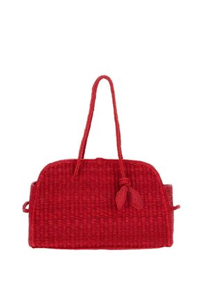 Jacquemus Red Le Turismo Raffia Bag
