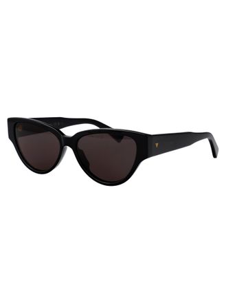 Bottega Veneta Womens Sunglasses Bv1319s Black-Grey Acetate Black-Black-Grey Black/black/grey