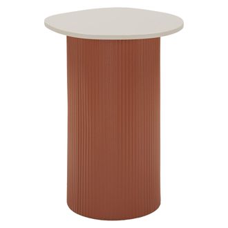Dmora Mesa De Centro Misfat, Forma Cuadrada, Tablero Blanco, Estructura De Metal, 35x37x53h Cm Blanco M&aacute;rmol