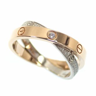 Cartier Yellow Gold (18K) White Gold (18K) Band Ring (Pre-Owned)