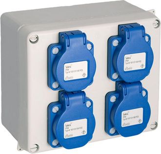 Solera Solera - Caja Estanca Montada 165 X 135 X 70 Mm Con 4 Bases Tipo F 2p+t, 16a, 250v, Ip54