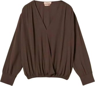 Twinset Blouses - Dames - Blouses - Bruin - M - Overhemden