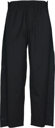 Yohji Yamamoto Wide Trousers, male, Black, M, Black Trousers for Women