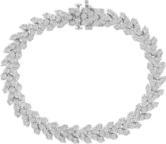 House of Brilliance 925 Sterling Silver 2.00 Cttw Miracle Set Diamond Laurel Wreath Link Bracelet at Nordstrom