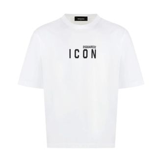 Dsquared2 T-Shirts, male, White, Size: 2XL Icon Loose Fit T-Shirt
