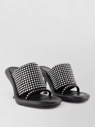 J.W.Anderson crystal mule sandals leather stiletto sole