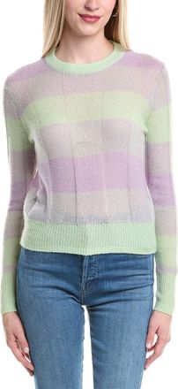 Autumn Cashmere Plaited Panel Rib Cashmere & Silk-Blend Sweater