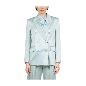 Max Mara Dames, Jassen, Blauw, Maat: S Viscose