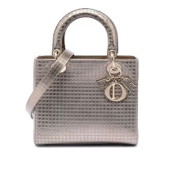 Dior Pre-owned Dior Medium Metallic Patent Microcannage Lady Dior Ladies EKQCX91RF2OZY8PH
