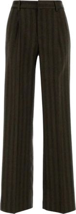 Pantaloni Torino striped straight-leg trousers - Brown