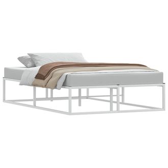 vidaXL Estructura De Cama Sin Colch&oacute;n De Metal Blanco 120x200 Cm Vidaxl