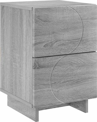 vidaXL Mesa De Noche Sonoma Gris 33,5 X 34,5 X 50 Cm Vidaxl