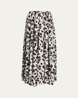 Proenza Schouler Runa Pleated Floral Skirt