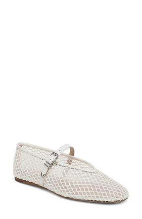 Favorite Daughter Margot Mesh Mary Jane Flat in Snow at Nordstrom, Size 6.5
