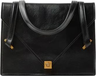 Versace Severine Leren Schoudertas - Dames - Schoudertassen - Zwart - ONE Size - Leer - Tassen