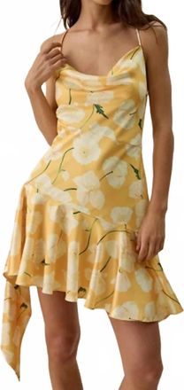 Astr Paloma Floral Mini Dress In Yellow