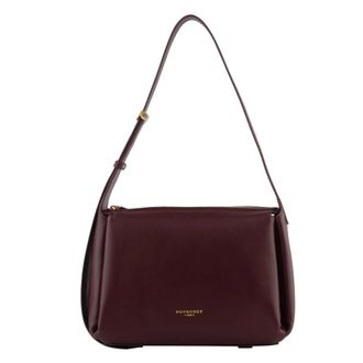 Pourchet Tassen, Dames, Rood, ONE Size, Leer, S&eacute;vign&eacute; Medium Satchel