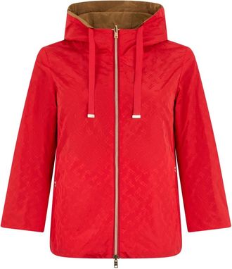 Herno Jassen, Dames, Rood, M, Polyester, Lichtgewicht Jack