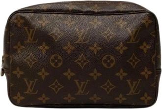 Louis Vuitton Pre-owned Trousse Toilette - Dames - Vintage Clutch - Bruin - ONE Size - Leer - Vintage