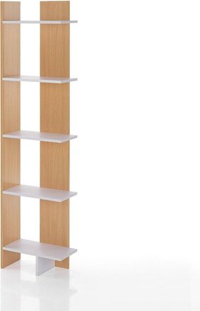 tomasucci TOWER-A librer&iacute;a columna, blanco / roble
