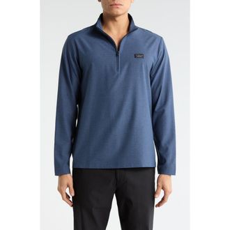Travis Mathew Flight Tracker Half Zip Pullover in Mood/Vintage Indigo at Nordstrom Rack, Size Xx-Large