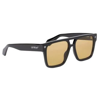 Off-white Sunglasses, unisex, Black, 56 MM, Black Frame Brown Lens Sunglasses