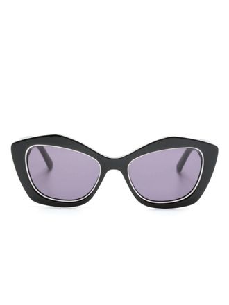 Karl Lagerfeld Heritage butterfly-frame sunglasses - women - Acetate - 52 - Black