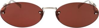 Gucci Stijlvolle zonnebril voor dames - Dames - Zonnebrillen - Bruin - 62 MM - Accessoires