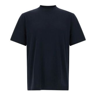 Brioni Tops, Heren, Blauw, 2Xl, Katoen, Crewneck Katoenen T-shirt