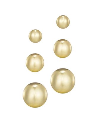 Adornia Adornia 14K Plated Set Of 3 Ball Stud Earrings