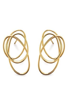 Monica Vinader Nura Wrap Drop Earrings in 18Ct Gold Vermeil at Nordstrom