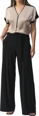 Joseph Ribkoff Wide-Leg Pant With Sash In Black