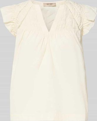 Mos Mosh Bluse mit Schmetterlings&auml;rmeln Modell Woda Izha in Offwhite, Gr&ouml;&szlig;e XS