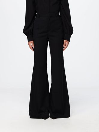 Chlo&eacute; Pantaloni a zampa in lana a vita alta