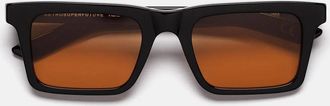 Retro Superfuture Sunglasses 1968 Refined 18 E Black/Orange Unisex