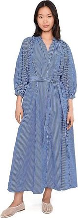 Faherty Coastal Poplin Kaia Dress Womens Dress Endless Coast Stripe : MD, Cotton