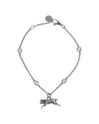 Gucci Silver Piggy Charm Bracelet