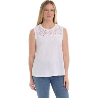 Wilt Shell with Lace Yoke Top in White at Nordstrom, Size X-Small